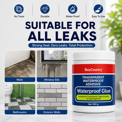 BuyCountry Anti-Leak Waterproof Kit (Pack of 2 + FREE Brush)