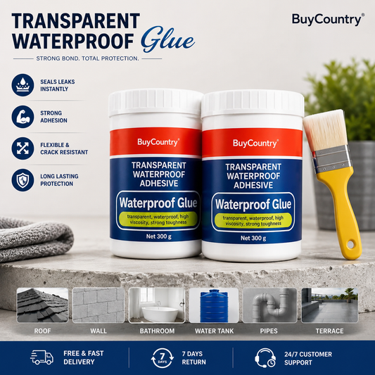 BuyCountry Anti-Leak Waterproof Kit (Pack of 2 + FREE Brush)