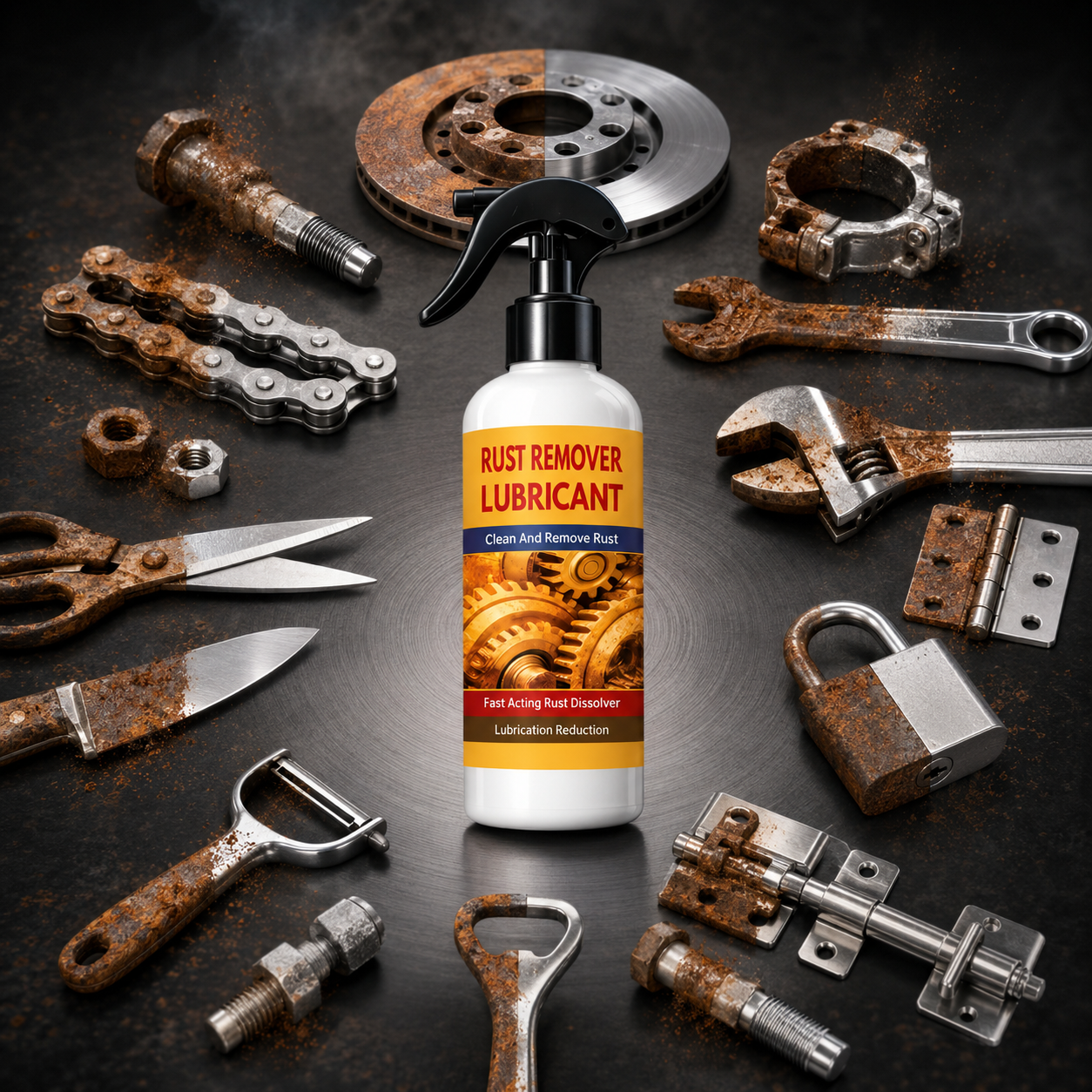Multipurpose Metal Rust Remover Spray 500ml Each (Pack Of 2)